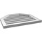 Ekena Millwork Octagonal Top Surface Mount PVC Gable Vent w/ 2"W x 1-1/2"P Brickmould Frame, 24"W x 20"H GVPOT24X2002SF - alternate 2